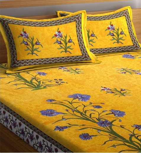 Yellow Screen Double Bed sheet