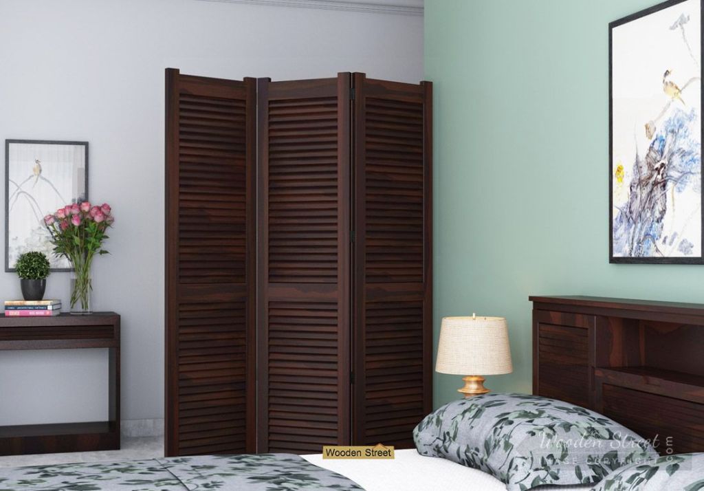 Wooden partition design living room