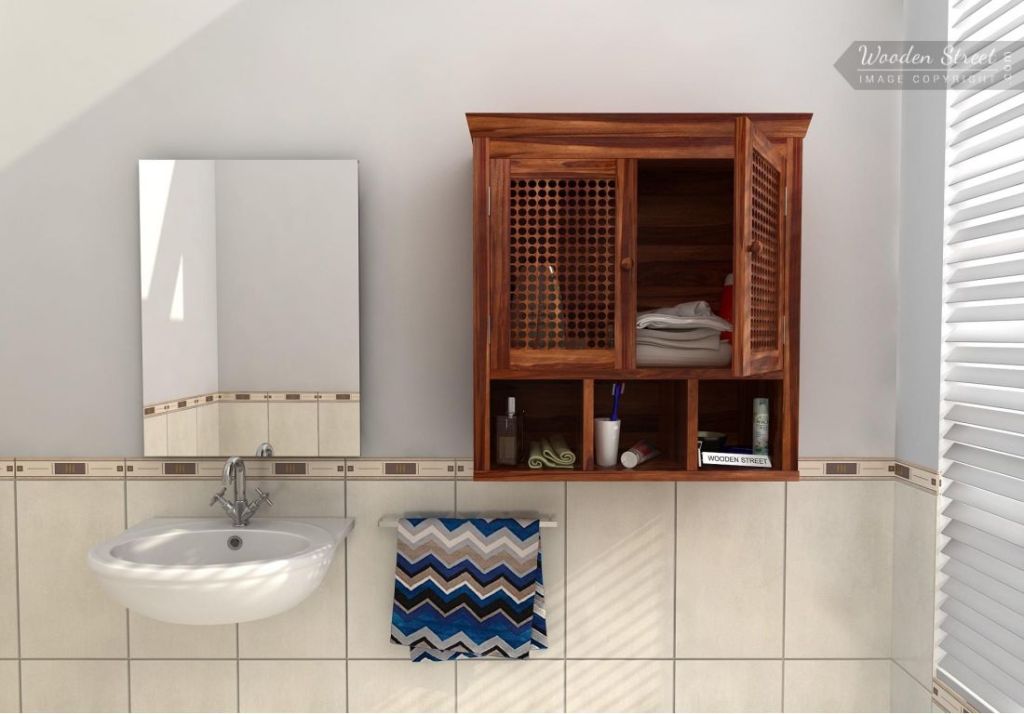 Wooden washroom cabinets