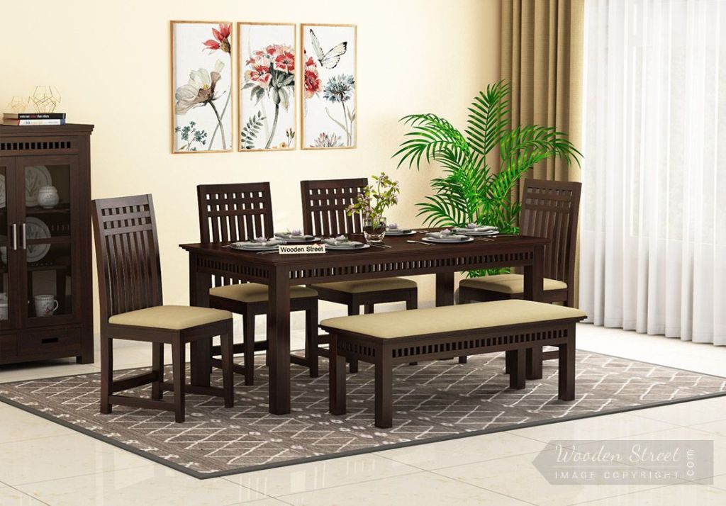 solid wooden dining table set